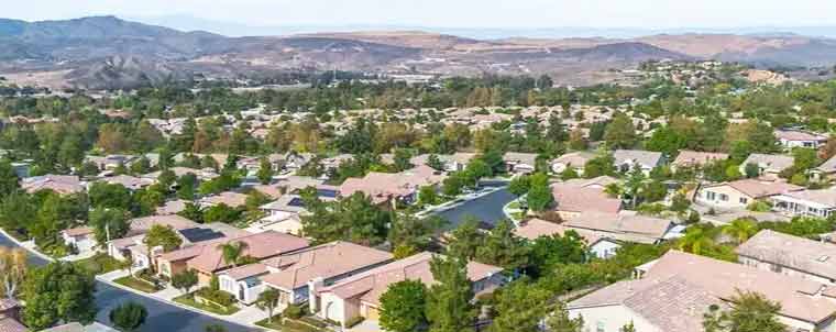 Corona neighborhood aerial