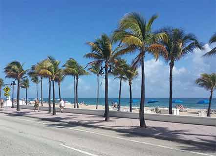 Florida beach neighborhood aerial
